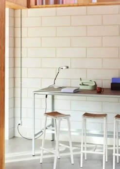 HAY Taburete 8 bar stool, high, 75 cm, eggshell - lacquered oak