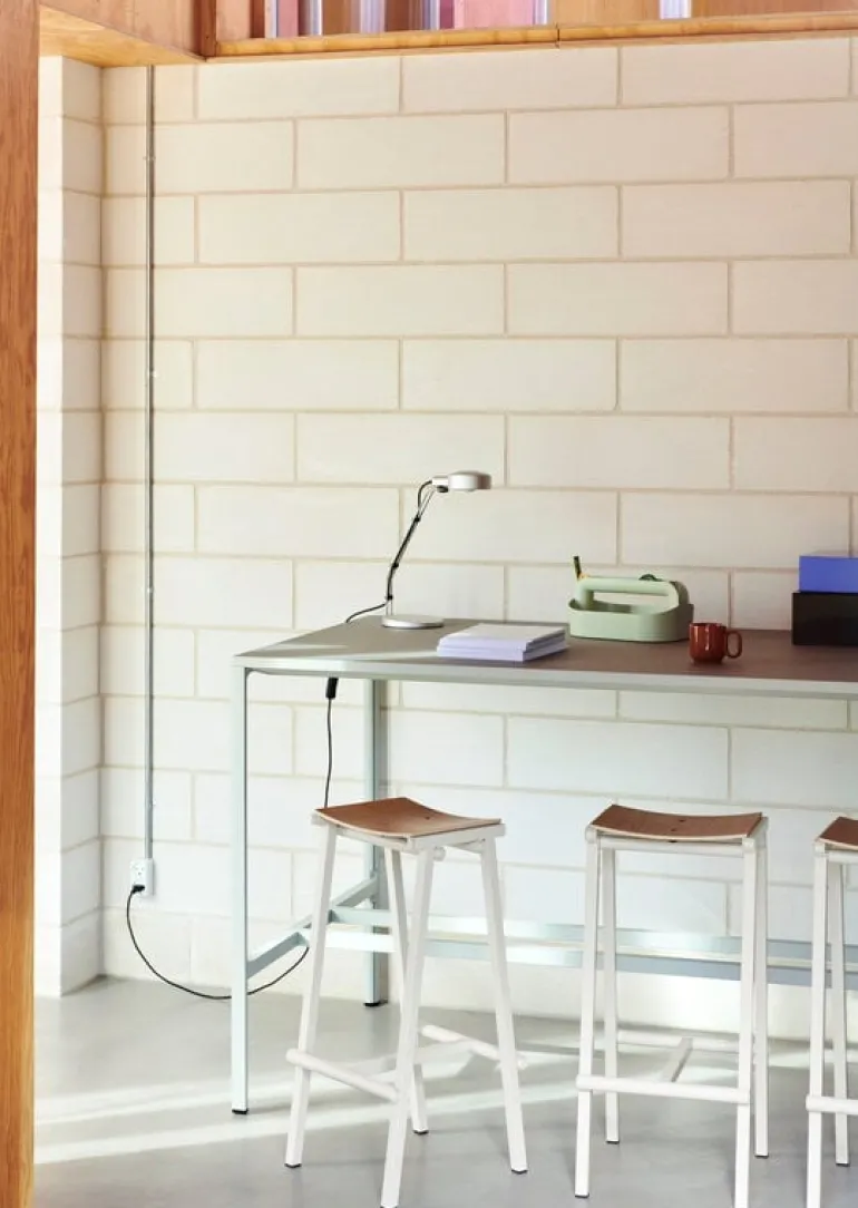 HAY Taburete 8 bar stool, high, 75 cm, eggshell - lacquered oak