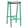 HAY Taburete 8 bar stool, high, 75 cm, soft jade - lacquered oak