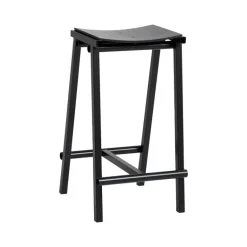 HAY Taburete 8 bar stool, low, 65 cm, black - black oak