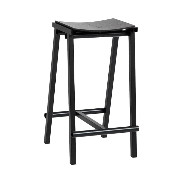 HAY Taburete 8 bar stool, low, 65 cm, black - black oak