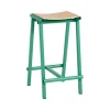 HAY Taburete 8 bar stool, low, 65 cm, soft jade - lacquered oak