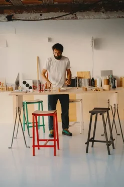 HAY Taburete 8 bar stool, low, 65 cm, soft jade - lacquered oak