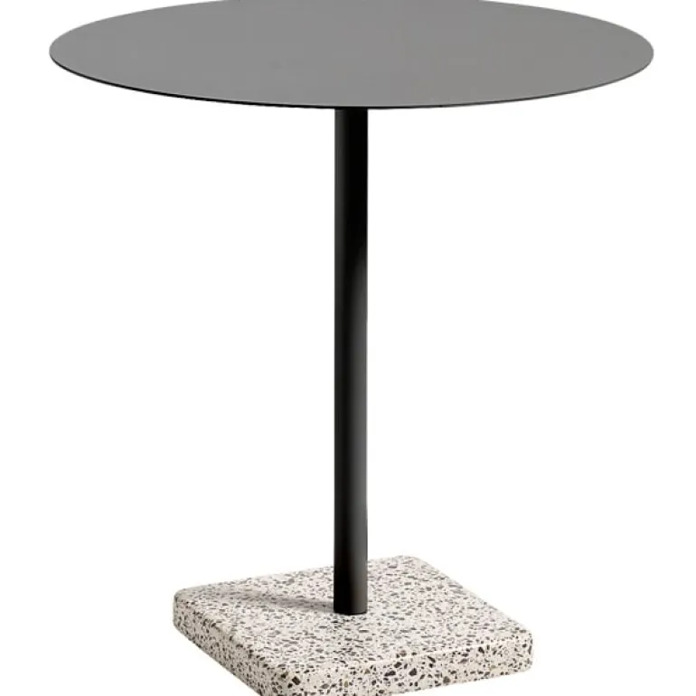 HAY Terrazzo table, 70 cm, anthracite – grey
