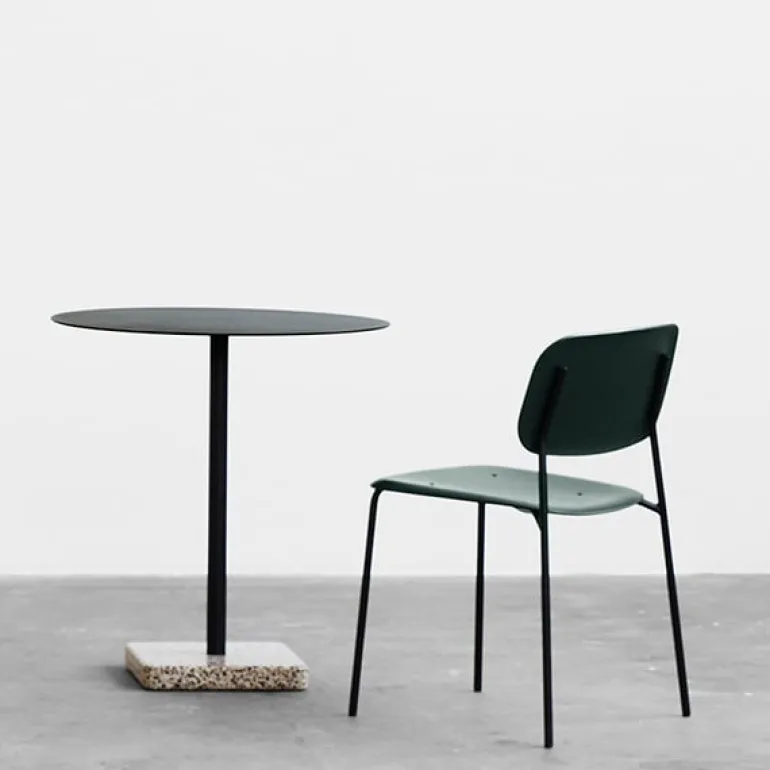 HAY Terrazzo table, 70 cm, anthracite – grey