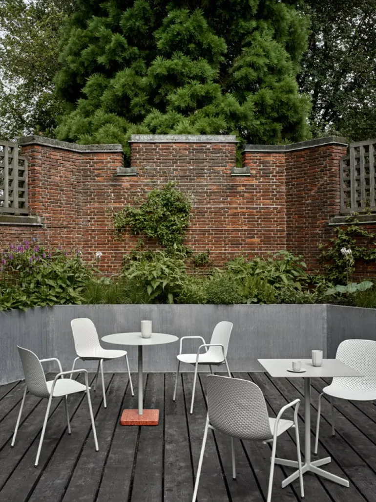 HAY Terrazzo table, 70 cm, anthracite – grey