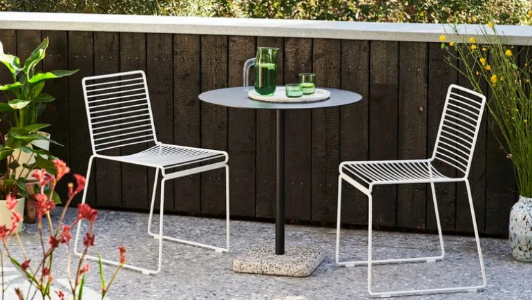 HAY Terrazzo table, 70 cm, anthracite – grey