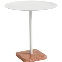 HAY Terrazzo table, 70 cm, sky grey - red