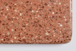 HAY Terrazzo table, 70 cm, sky grey - red