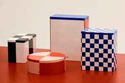 HAY Tin container, M, black - off-white