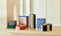 HAY Tin container, S, green - dark blue