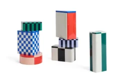 HAY Tin container, XL, off-white - blue - red