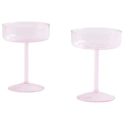 HAY Tint coupe glass, 2 pcs, pink