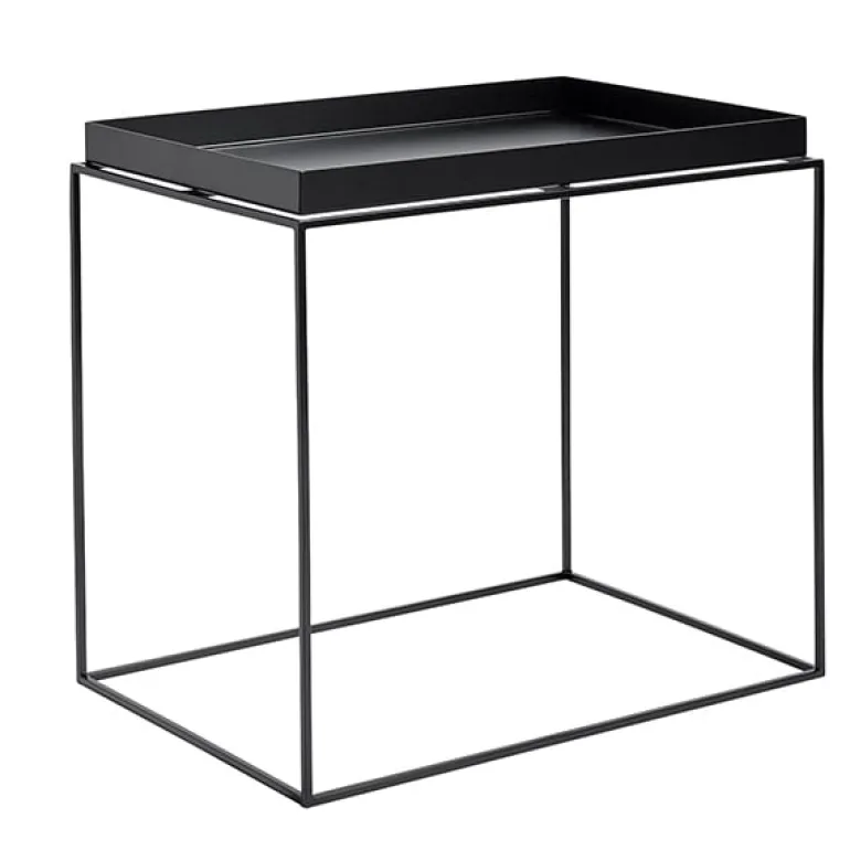 HAY Tray table rectangular, black