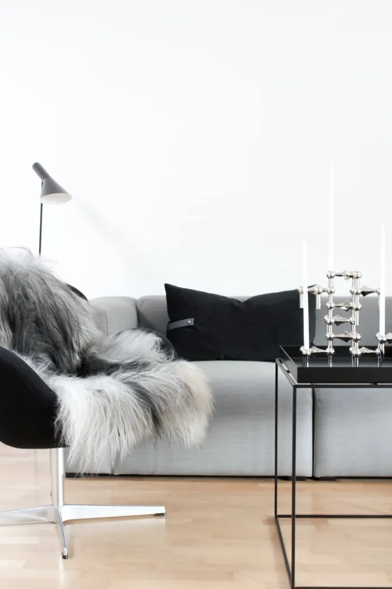 HAY Tray table rectangular, black