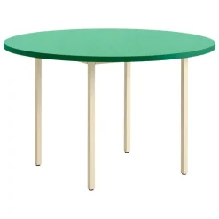 HAY Two-Colour table, 120 cm, ivory - green mint