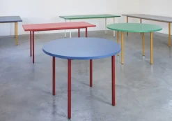 HAY Two-Colour table, 120 cm, maroon red - blue