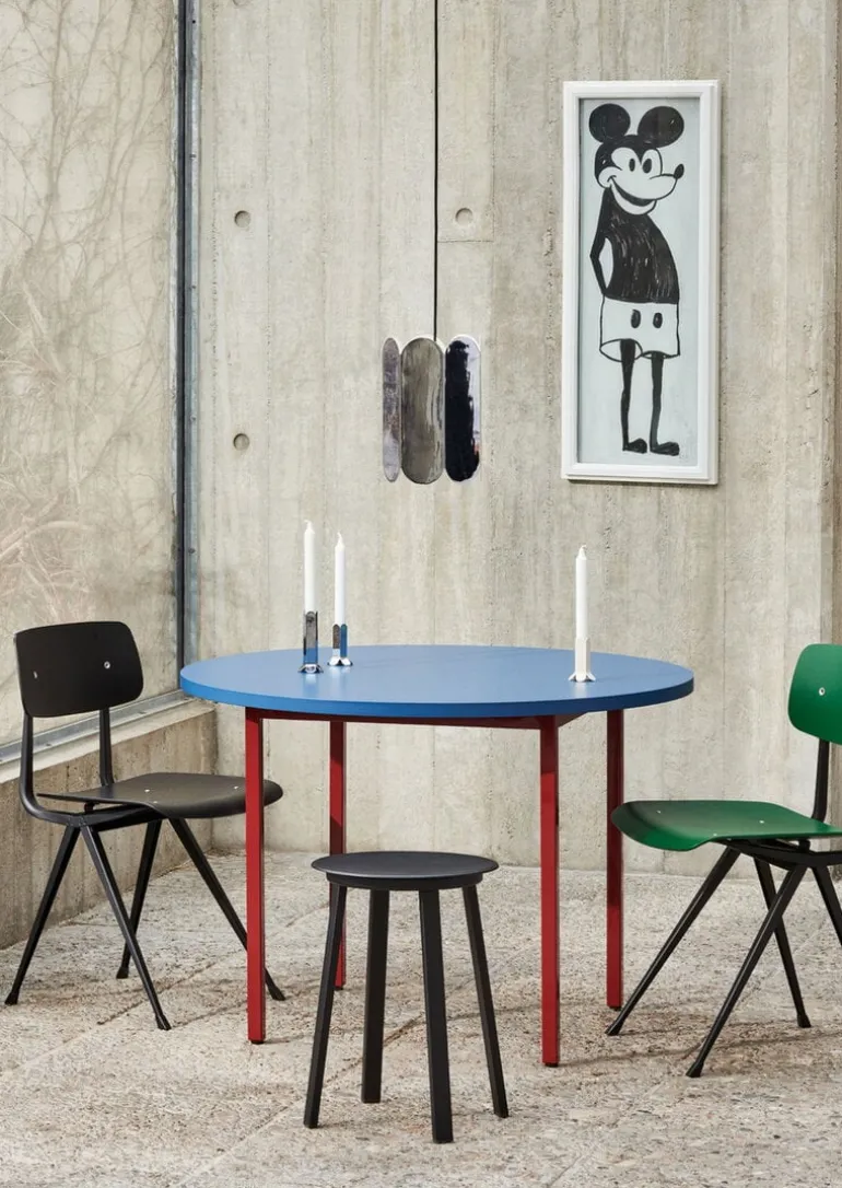 HAY Two-Colour table, 120 cm, maroon red - blue