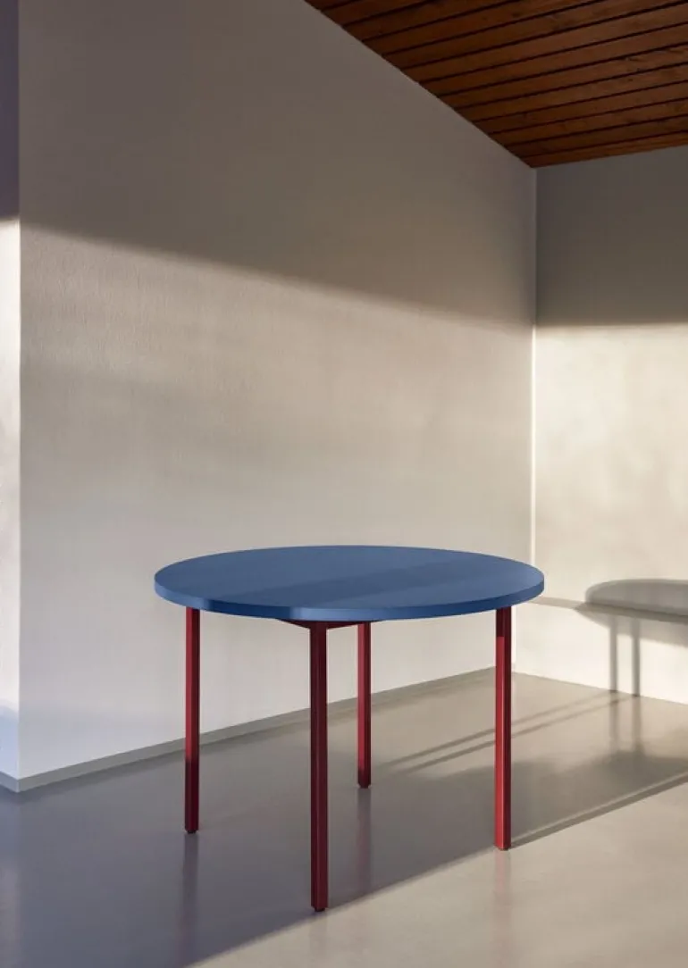 HAY Two-Colour table, 105 cm, maroon red - blue
