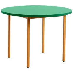 HAY Two-Colour table, 105 cm, ochre - green mint