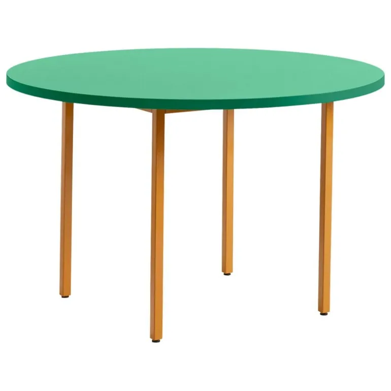 HAY Two-Colour table, 120 cm, ochre - green mint