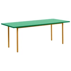 HAY Two-Colour table, 200 x 90 cm, ochre - green mint