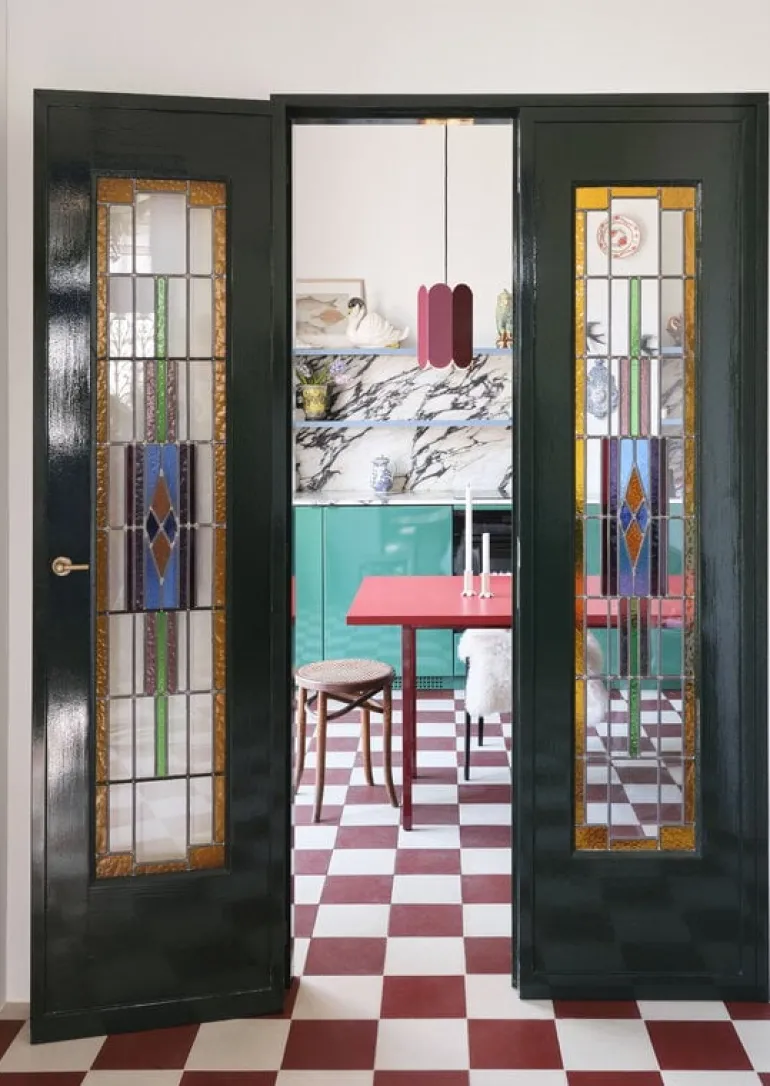 HAY Two-Colour table 160 x 82 cm, maroon red - red