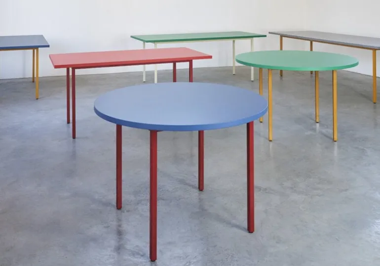 HAY Two-Colour table 160 x 82 cm, maroon red - red