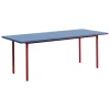HAY Two-Colour table, 200 x 90 cm, maroon red - blue