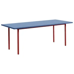 HAY Two-Colour table, 200 x 90 cm, maroon red - blue