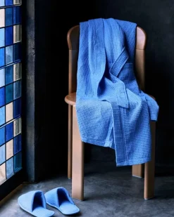 HAY Waffle bathrobe, one size, sky blue