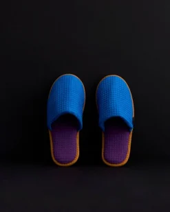 HAY Waffle slippers, one size, blue multi