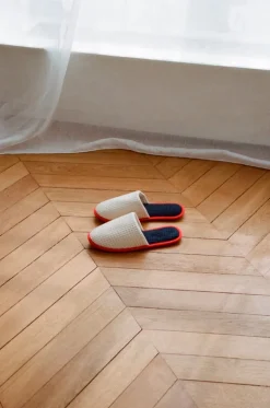 HAY Waffle slippers, one size, cream multi