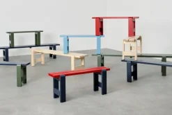 HAY Weekday bench, 190 x 32 cm, steel blue