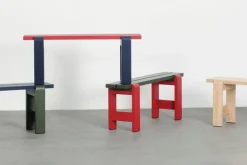 HAY Weekday Duo bench, 111 x 23 cm, wine red - steel blue