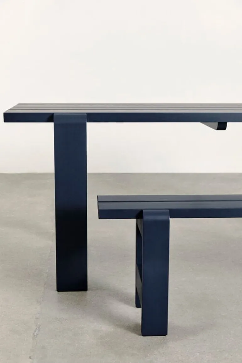HAY Weekday table, 180 x 66 cm, steel blue