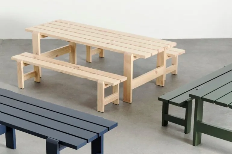HAY Weekday table, 180 x 66 cm, olive