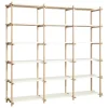 HAY Woody 2.0 shelf, high, soaped oak - almond white steel
