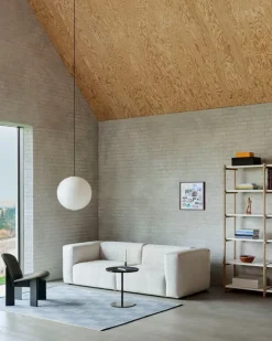 HAY Woody 2.0 shelf, high, soaped oak - almond white steel