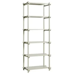 HAY Woody Column 2.0 shelf, high, smokey grey beech - smokey grey steel