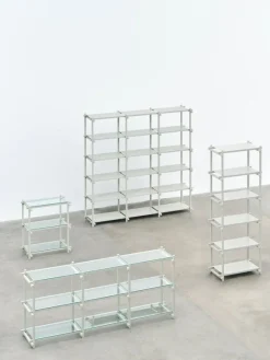 HAY Woody Column 2.0 shelf, high, smokey grey beech - smokey grey steel