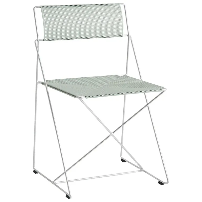 HAY X-Line chair, hot galvanized - pale linden