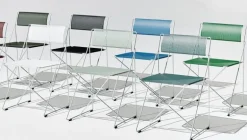 HAY X-Line chair, hot galvanized - powder blue