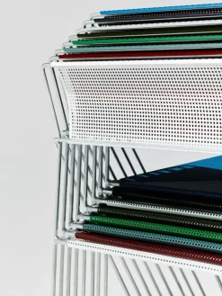 HAY X-Line chair, hot galvanized - powder blue