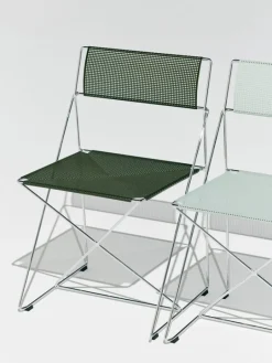 HAY X-Line chair, hot galvanized - autumn green