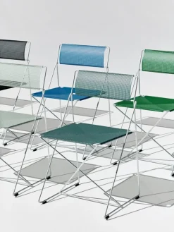 HAY X-Line chair, hot galvanized - moss