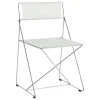HAY X-Line chair, indoor, chromed - chalk white