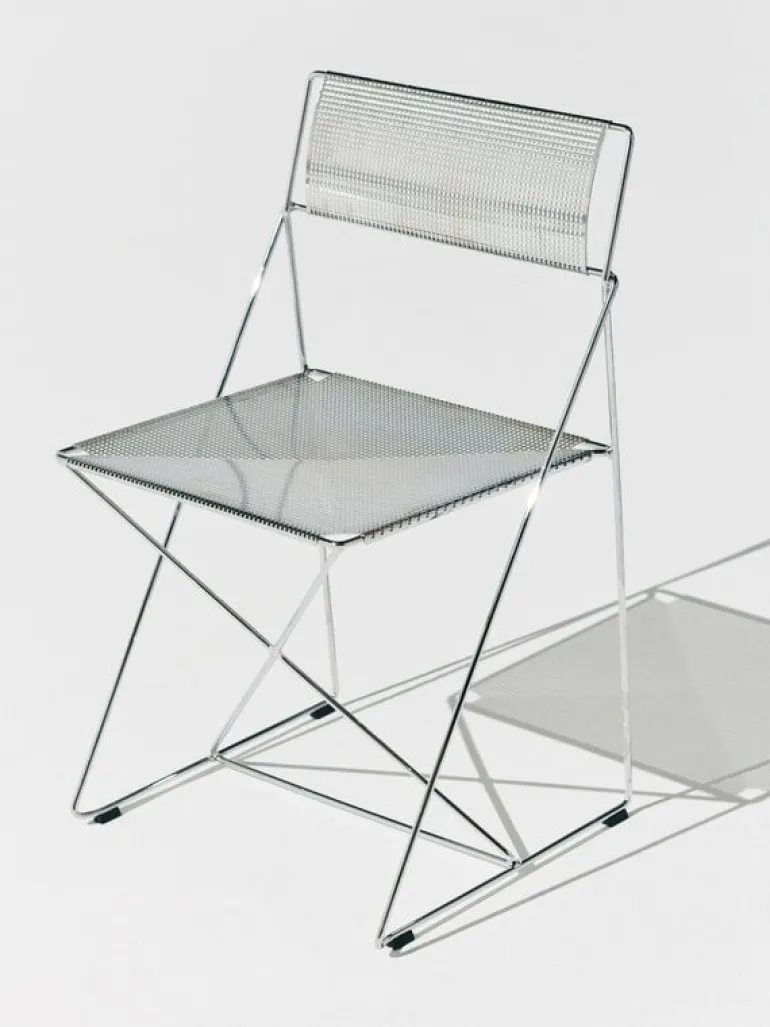 HAY X-Line chair, indoor, chromed - chromed