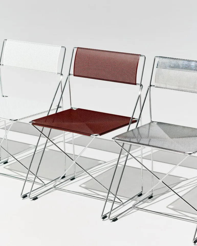 HAY X-Line chair, indoor, chromed - chromed