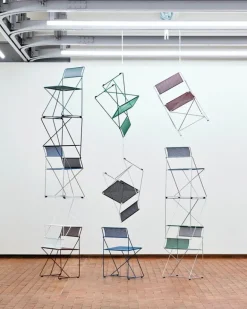 HAY X-Line chair, indoor, chrome - black